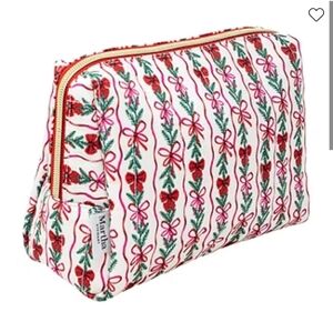 MARTHA STEWART NWT Quilted Cosmetic Pouch Bag